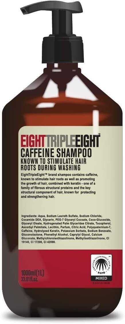 Triple Eight Caffeine Shampoo 1 Litre | Daily Supplies