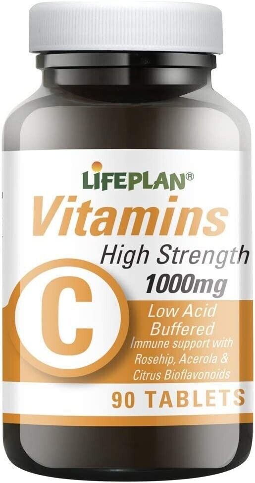 Lifeplan High Strength Low Acid Buffered Vitamin C 1000mg 90Tablets | Daily Supplies