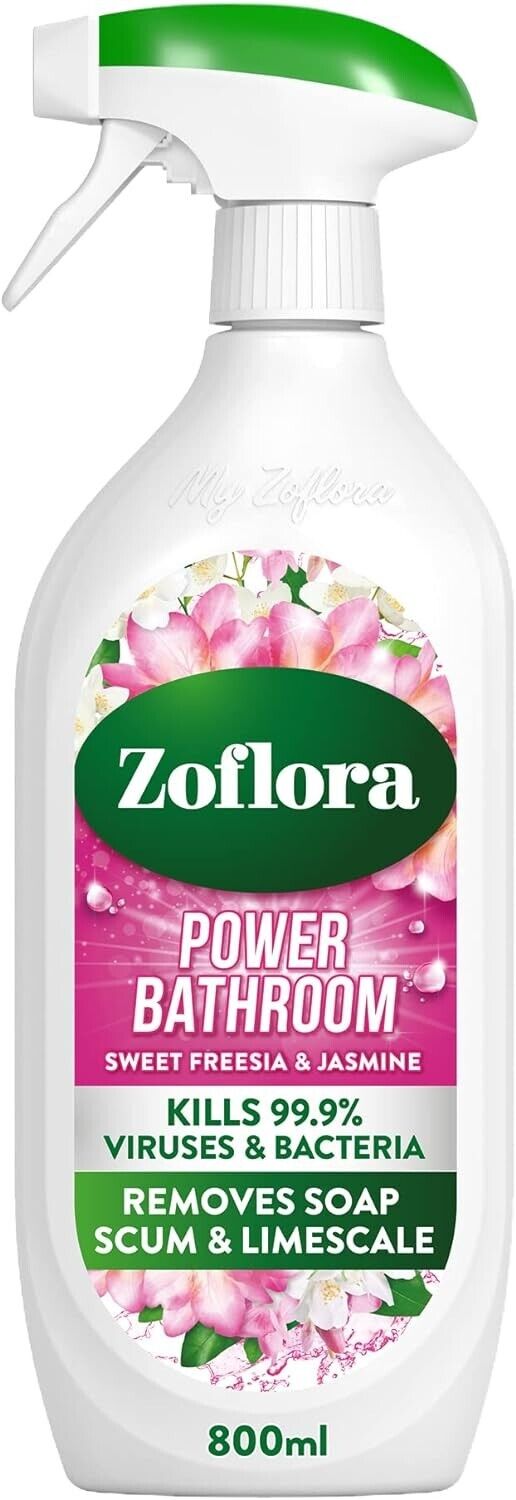 Zoflora Power Bathroom Spray Sweet Freesia & Jasmine 800ml | Daily Supplies