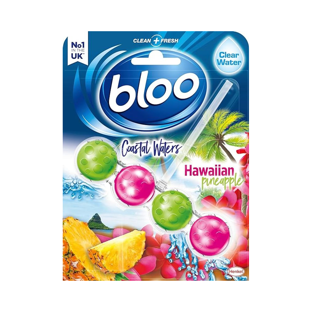 Bloo Toilet Rim Block Coastal Waters Hawaiian Pineapple 50g | Daily Supplies