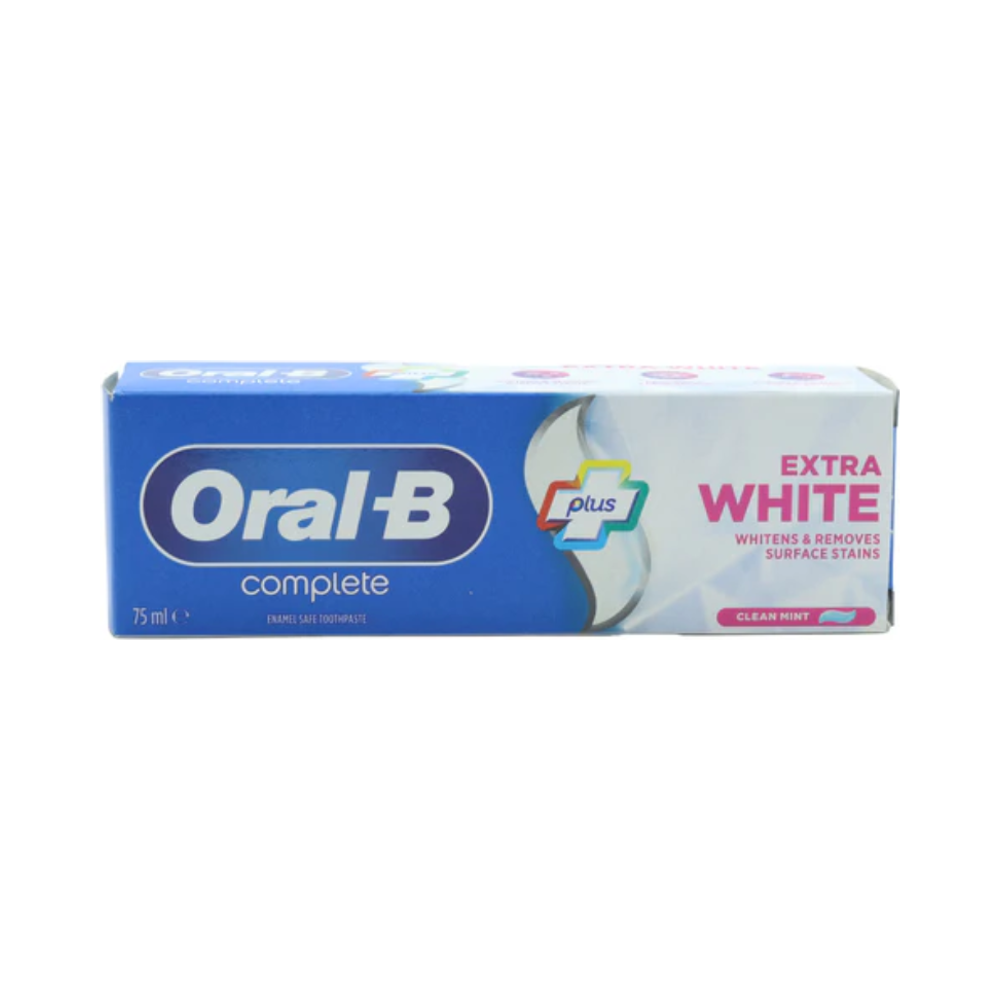 Oral B Complete Extra White Toothpaste Cool Mint 75ml | Daily Supplies