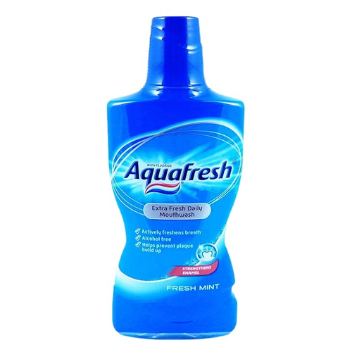 Aquafresh Extra Fresh Mouthwash Fresh Mint 500ml (Dark Blue) | Daily Supplies