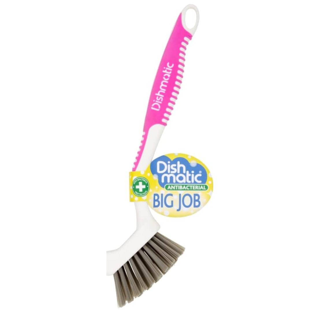 Dishmatic Cleaning Anti-bacterial Big Job Pink Brush | Daily Supplies