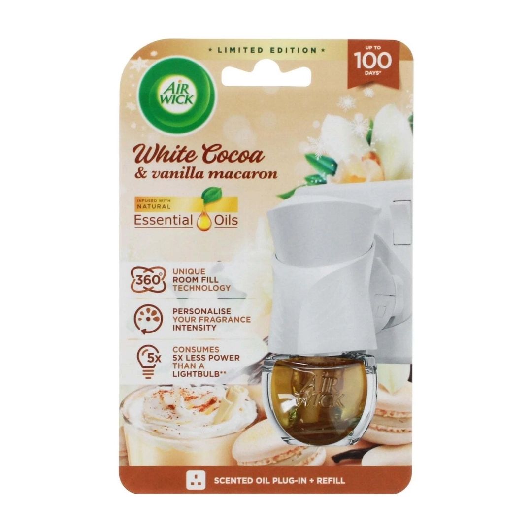 Air Wick White Cocoa & Vanilla Macaron Plug in Diffuser Kit 19 ML | Daily Supplies