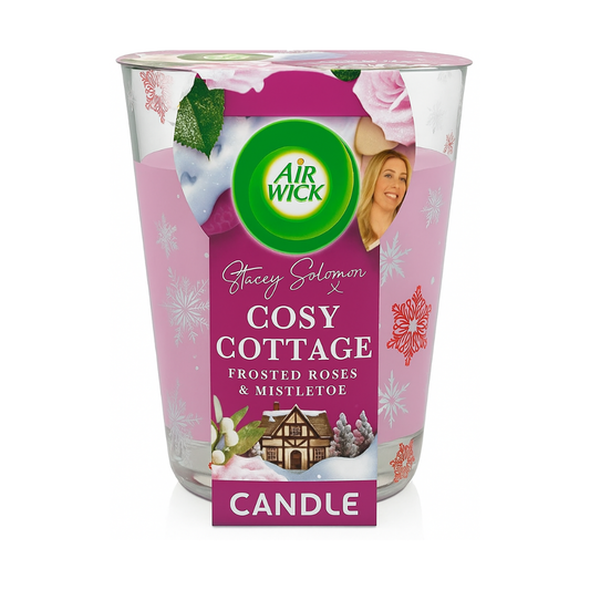 Air Wick Cosy Cottage Frosted Roses & Mistletoe Scented Candle 105g | Daily Supplies