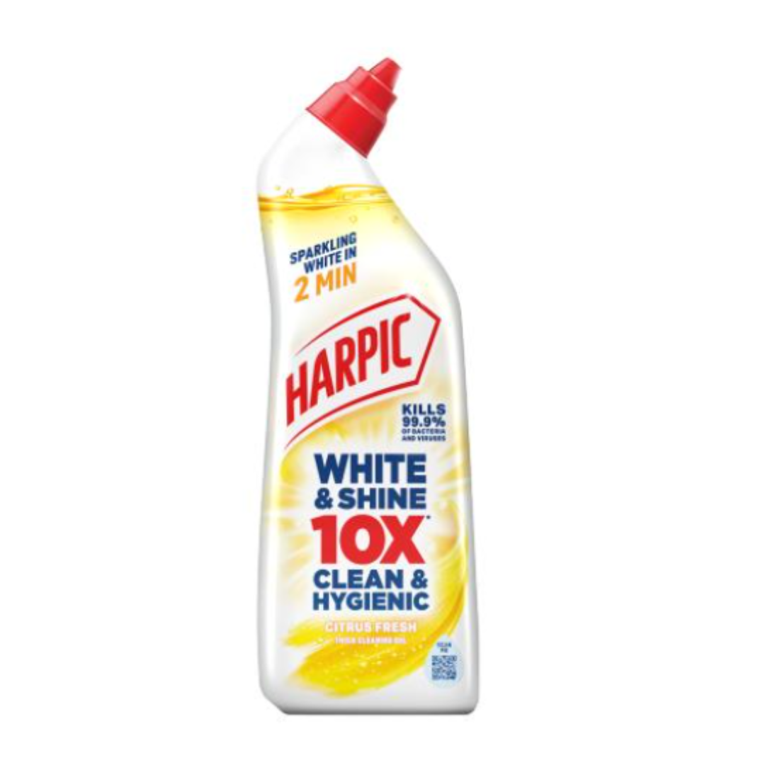 Harpic Bleach White & Shine Citrus Fresh Toilet Cleaner 750ml | Daily Supplies