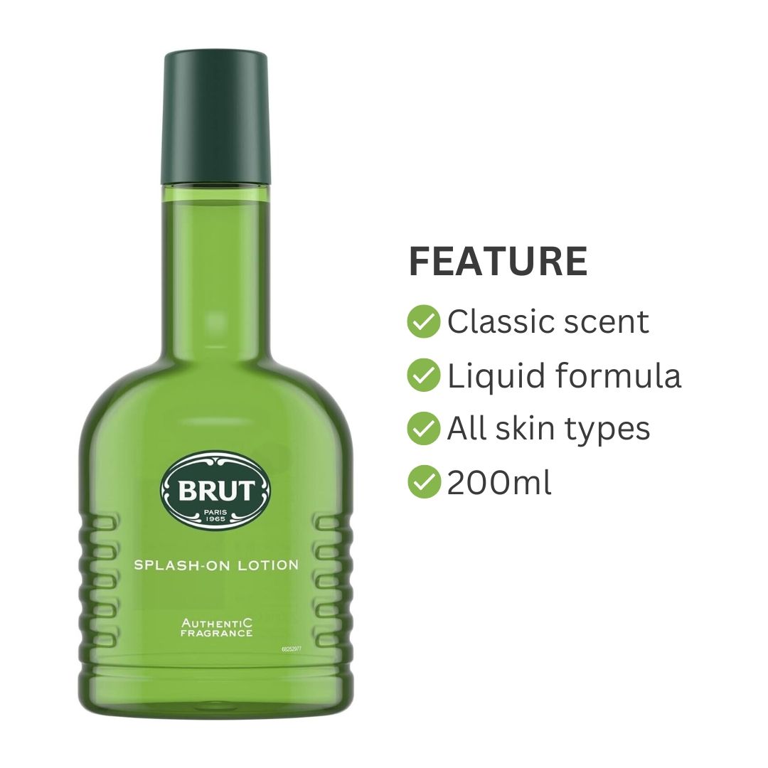 Brut Splash On Authentic fragrance 200ml