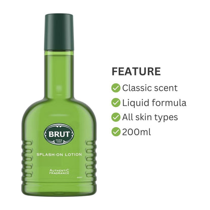 Brut Splash On Authentic fragrance 200ml