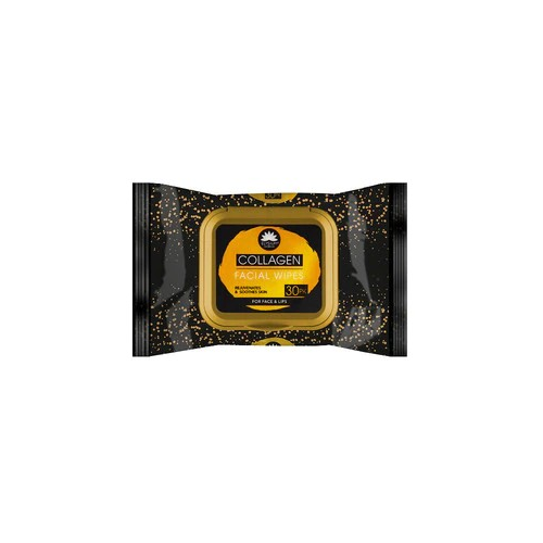 Elysium Spa Collagen Facial Wipes For Face & Lips 30Pk | Daily Supplies