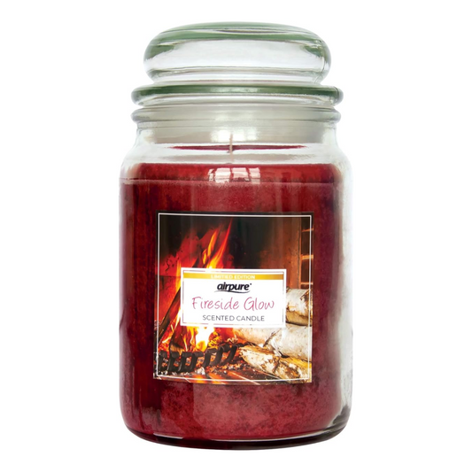 Airpure Scented Jar Candle Fireside Glow 510G | Daily Supplies