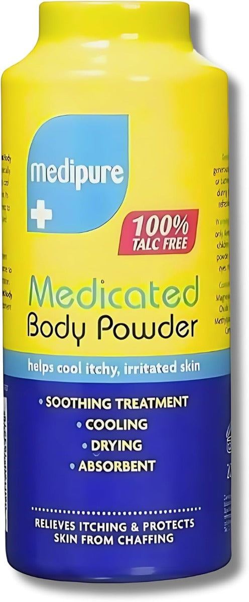 Medipure Medicated Body Powder for Itchy Irritated Skin 200g | Daily Supplies