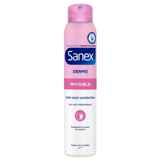 Sanex Dermo Invisible 24 Hr Antiperspirant Deodorant 200ml | Daily Supplies