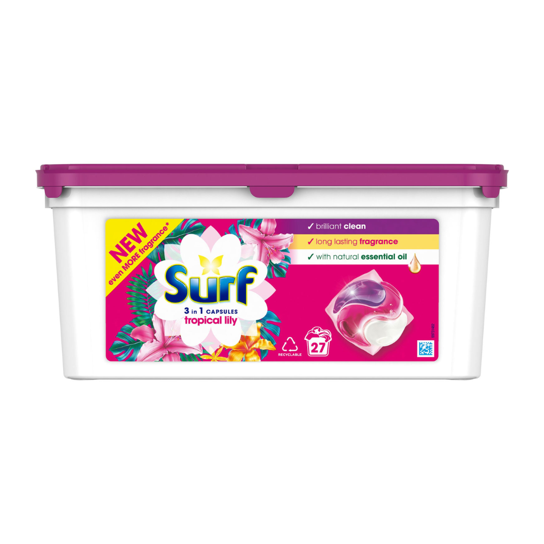 Surf 3in1 Caps Tropical Lily 27's | Daily Supplies