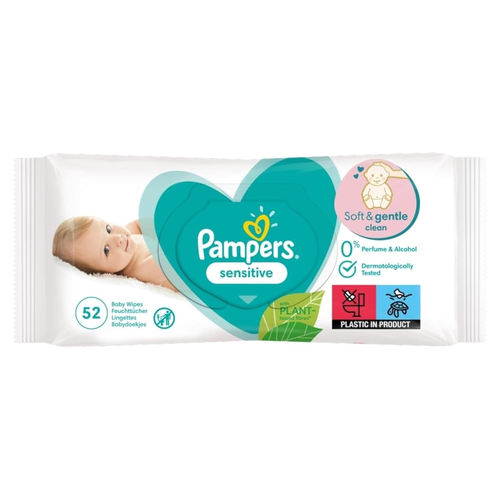 Pampers Sensitive Baby Wipes 52 Wipes | Daily Supplies