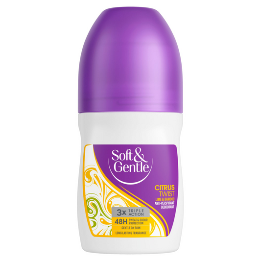 Soft & Gentle Citrus Twist Roll-On Deodorant 50ml | Daily Supplies