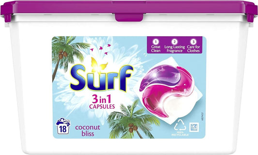 Surf Coconut Bliss Pods 18 Washes | Daily Supplies