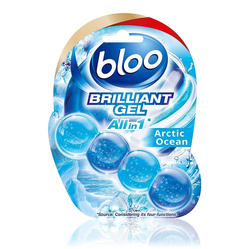 Bloo Brilliant Gel All in 1 Toilet Rim Block Cleaner Arctic Ocean 42g | Daily Supplies