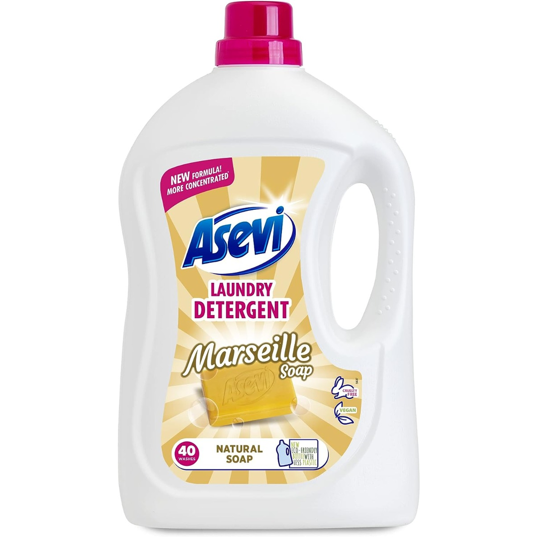 Asevi Laundry Detergent Marseille Soap 40 Washes 2.4L | Daily Supplies