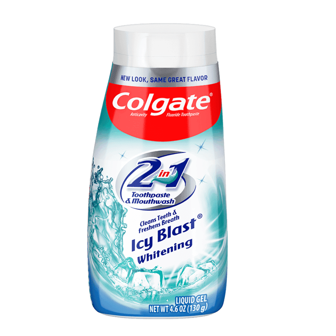 Colgate 2 In 1 Toothpaste & Mouthwash Icy Blast 100ml | Daily Supplies
