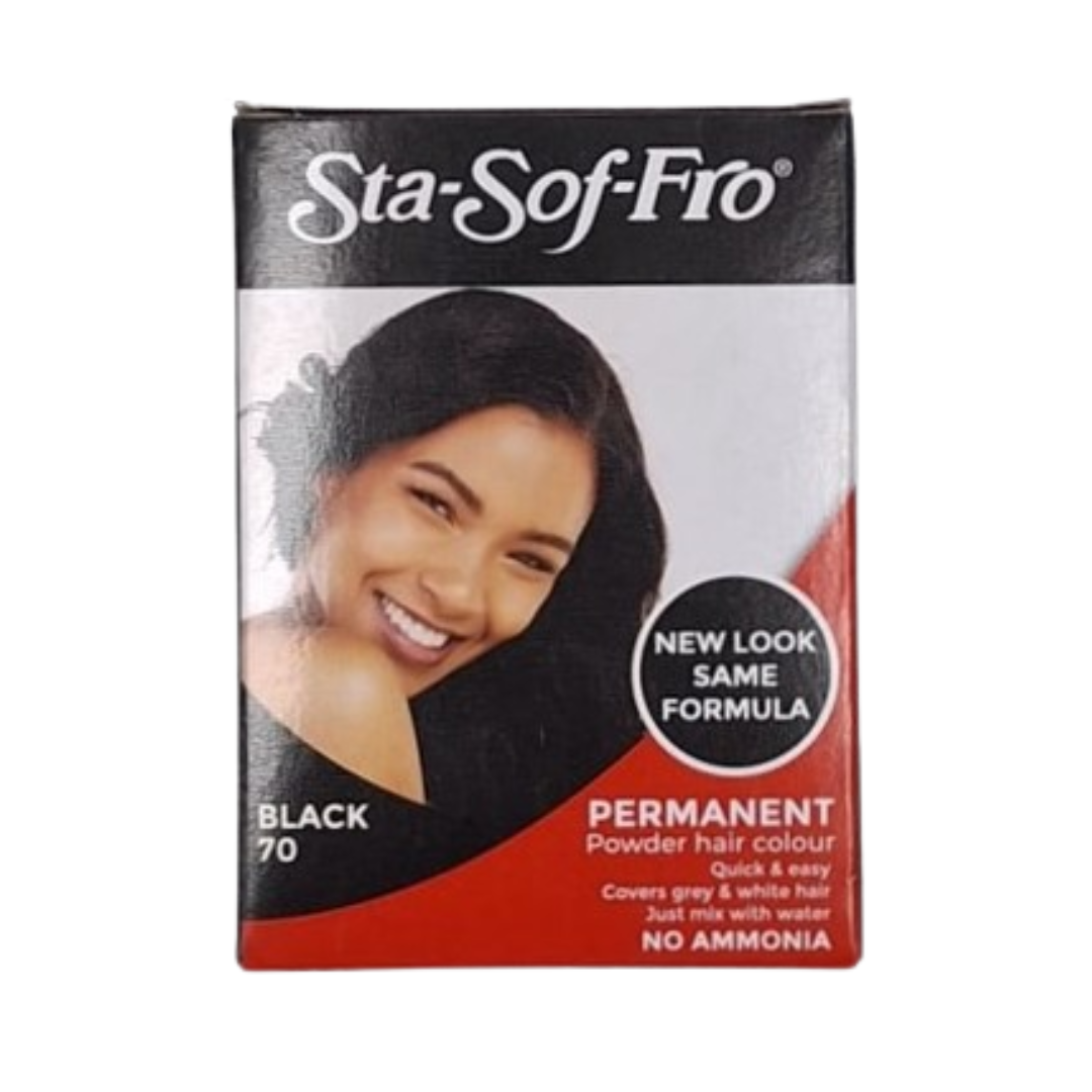 Sta Sof Fro Powder Hair Dye Permanent Black 70g | Daily Supplies