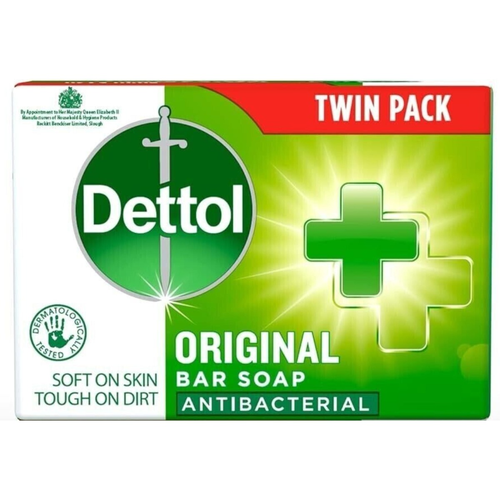Dettol Twin Pack Original Antibacterial Bar Soap 100gm | Daily Supplies