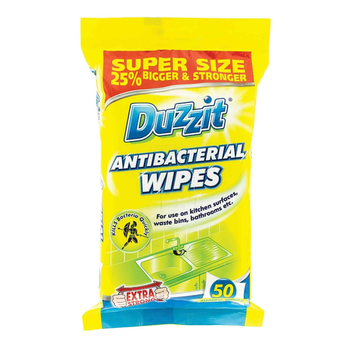 Duzzit Antibacterial Wipes - 50 Wipes | Daily Supplies