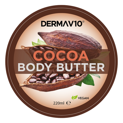 Derma V10 Cocoa Body Butter 220ml | Daily Supplies