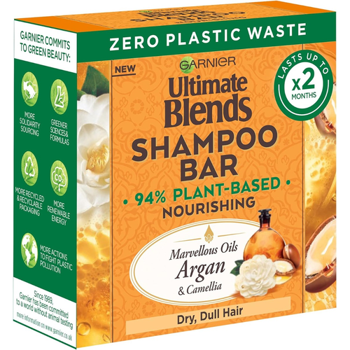 Garnier Ultimate Blends Argan & Camellia Shampoo Bar 60g | Daily Supplies