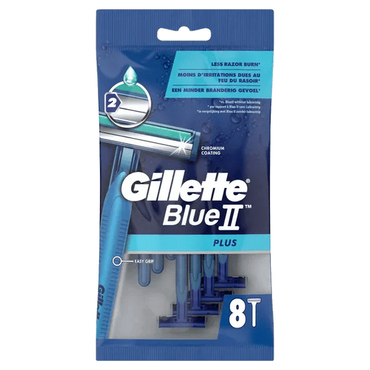 Gillette Blue II Plus Slalom Men's Disposable Razors 8 razors | Daily Supplies