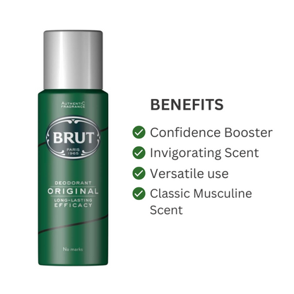Brut Original Deodorant Body Spray for Men 200ml