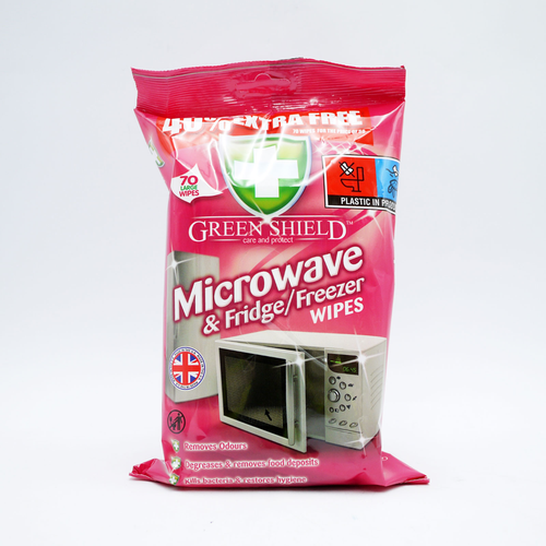 Greenshield Microwave and Fridge Wipes 70 Wipes | Daily Supplies