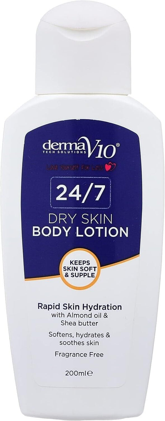 Derma V10 24/7 Dry Skin Body Lotion 200ml | Daily Supplies