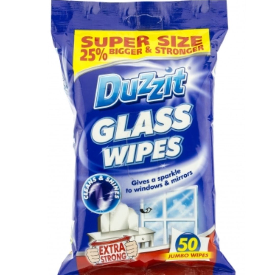 Duzzit Glass Wipes 50 wipes | Daily Supplies