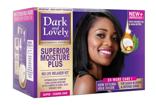 Dark & Lovely No-Lye Hair Relaxer Kit Super Strength Moisture Plus | Daily Supplies