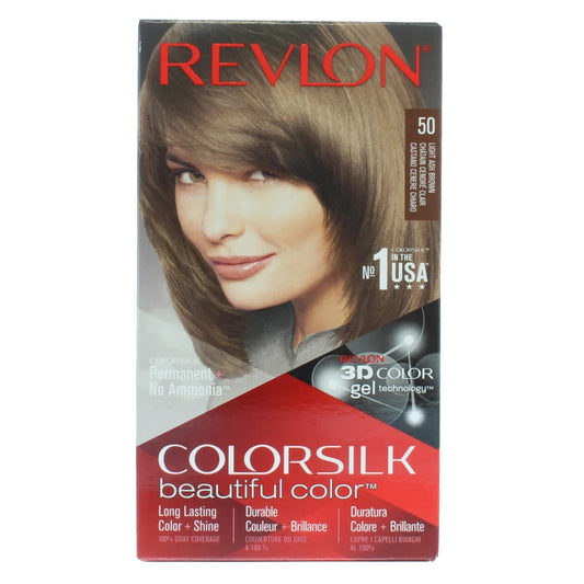 Revlon Colorsilk Hair Dye Permanent Light Ash Brown 50 | Daily Supplies