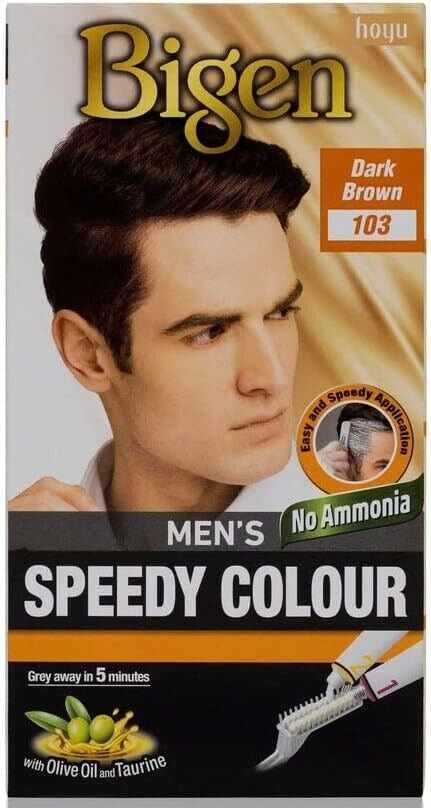Bigen Men's Speedy Hair Colour Dark Brown 103, 1 Pack | Daily Supplies