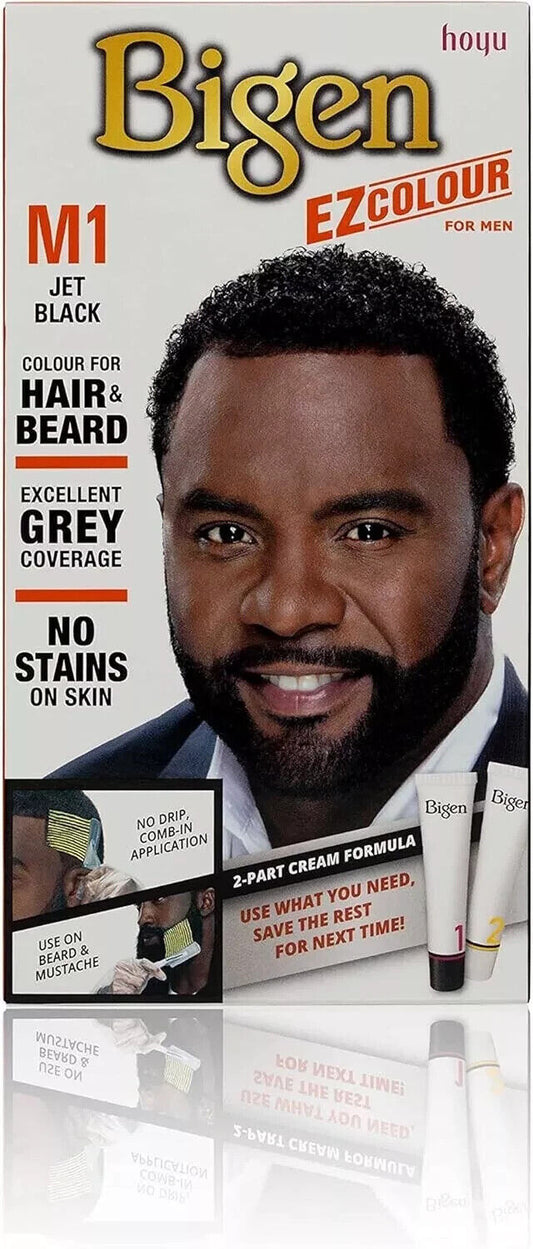 Bigen Men's EZ Colour For Beard & Hair Jet Black M1 | Daily Supplies