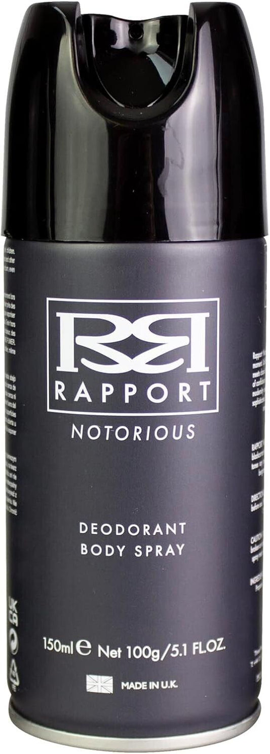 Rapport Notorious Deodorant Body Spray 150ml | Daily Supplies