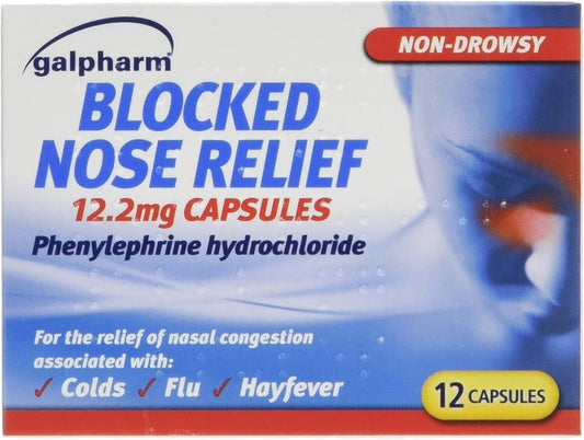Galpharm Blocked Nose Relief 12 Capsules | Daily Supplies
