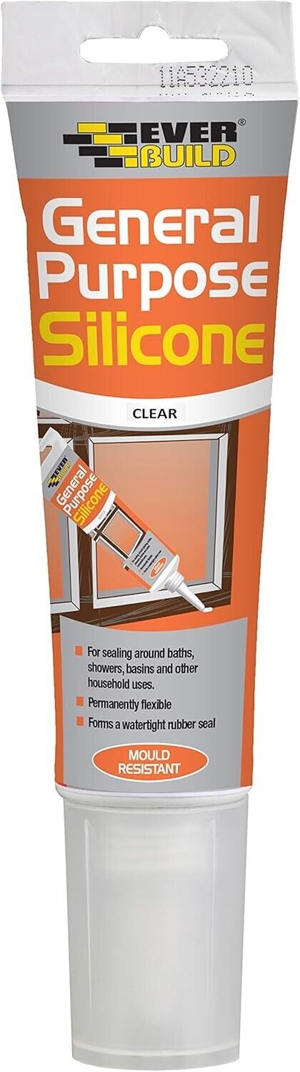 Everbuild General Purpose Silicon Sealant Clear 80ml | Daily Supplies