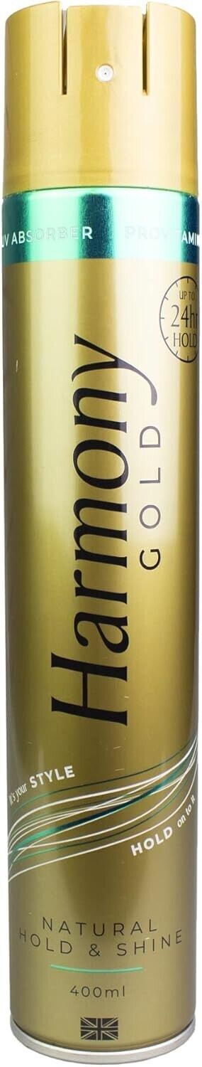 Harmony Gold Hair Spray Natural Hold & Shine 400ml | Daily Supplies