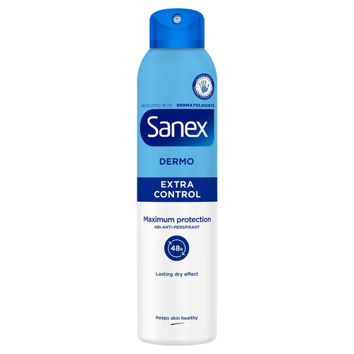 Sanex Dermo Antiperspirant Deodorant Spray Extra Control 250ml | Daily Supplies