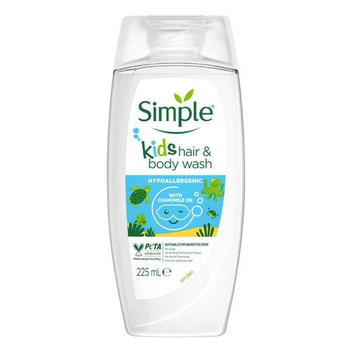 Simple Kids Hair And Body Wash Hypoallergenic 225ml | Daily Supplies