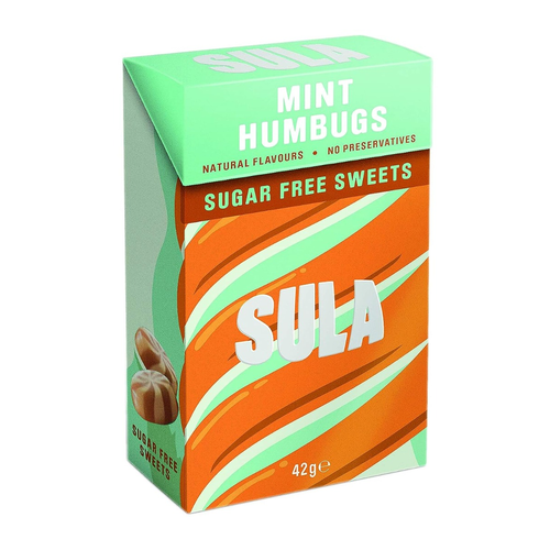 Sula Mint Humbugs Sugar-Free Sweets Box 42g | Daily Supplies