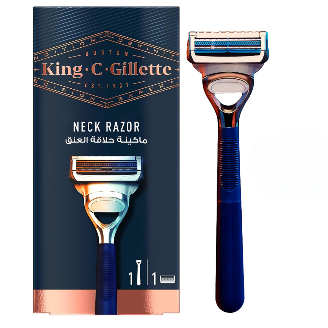 King C. Gillette Neck Razor for Men with Precision Trimmer Blade | Daily Supplies
