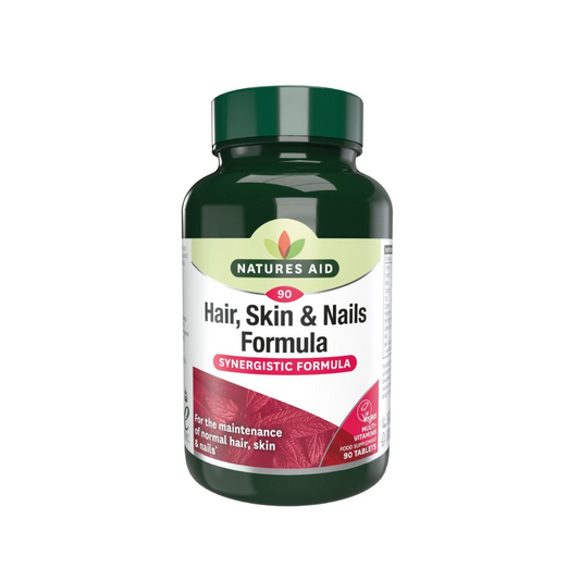 Natures Aid Hair, Skin, and Nails Formula Synergistic 90 Tablets | Daily Supplies