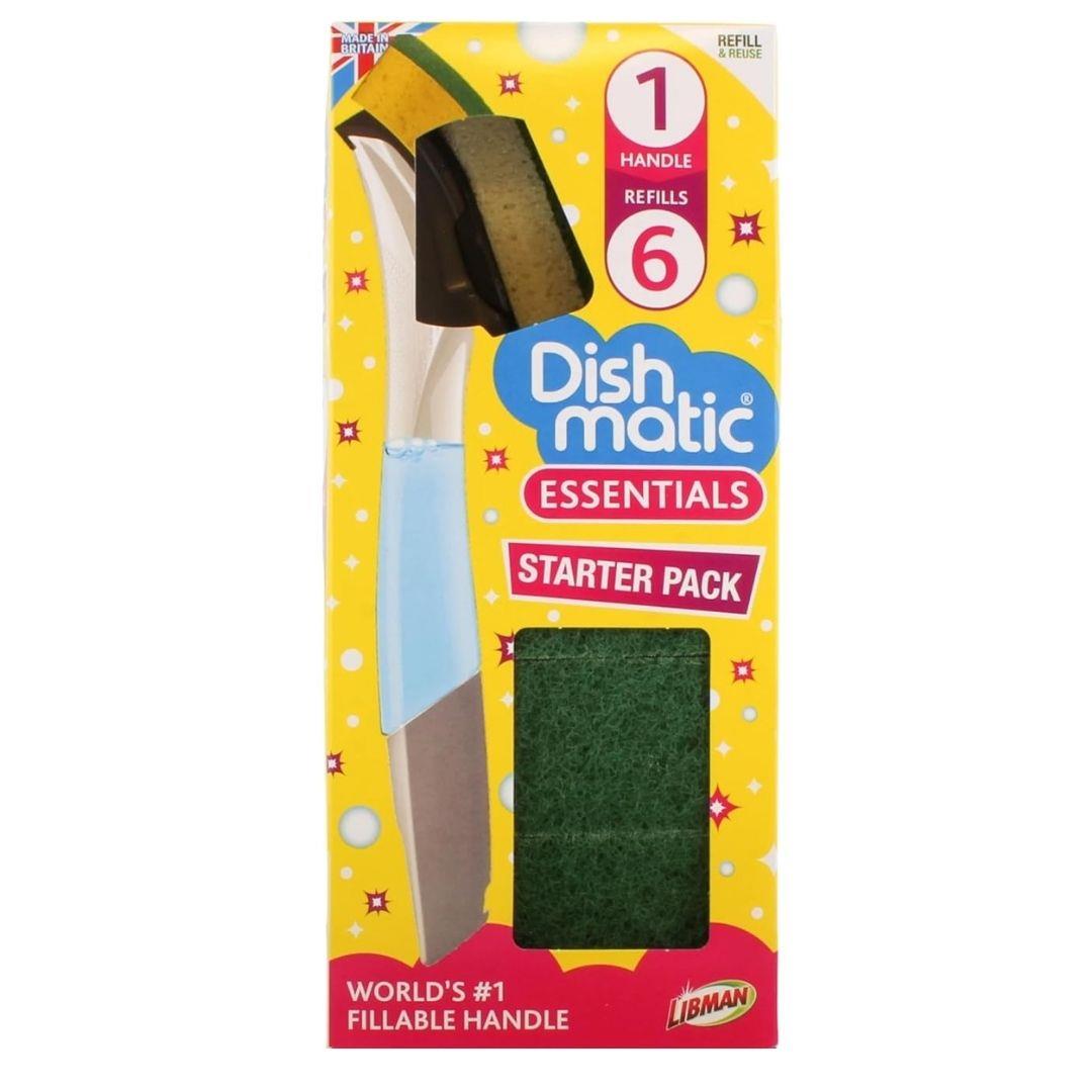 Dishmatic Liquid Easy Fillable Dishwasher Handle & Sponge | Daily Supplies