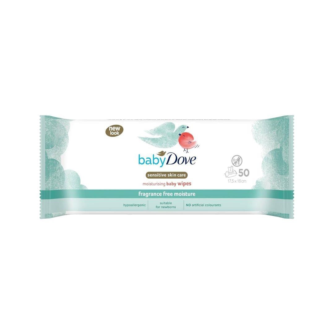 Baby Dove Sensitive Skin Care Moisturising Baby Wipes 50 Wipes In Pack | Daily Supplies