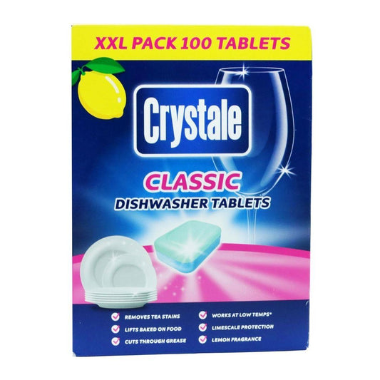 Crystale Lemon Scent All in one Dishwasher 100 Tablets | Daily Supplies