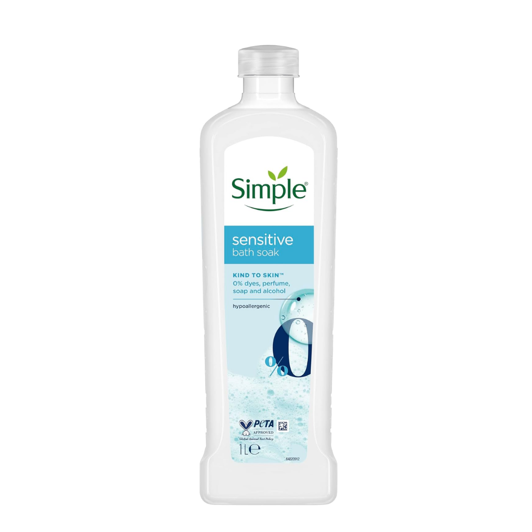 Simple Kind to Skin Sensitive Bath Soak Hypoallergenic 1L | Daily Supplies
